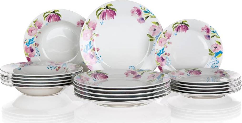 Banquet BANKETT-Set Platten ROSA BLUMEN, 18 St.