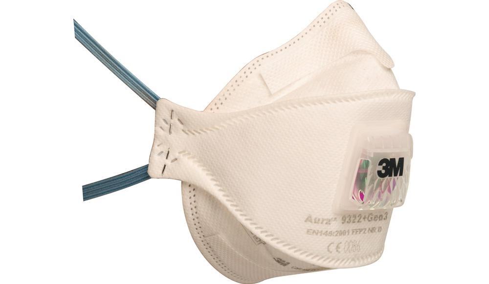 5x 3M™ Aura™ Partikelmaske, FFP2, mit Ventil, 9322+Gen3-SP 7100138120