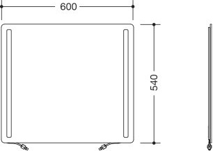 HEWI 801.01.E02 Verbundspiegel LED plus