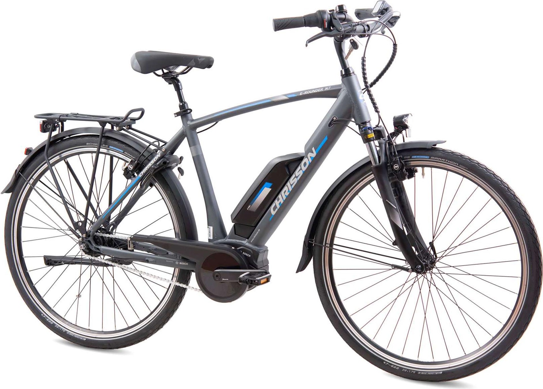 Chrisson E-Rounder N7 E Bike trekkingový bicykel 28 palcový pedelec dámsky pánsky trekkingový bicykel 7 prevodov Bosch stredný motor