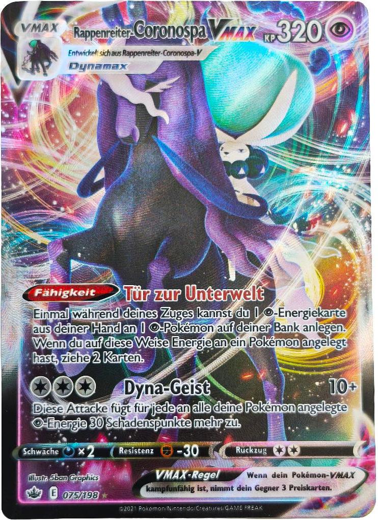 The Pokemon Company Pokemon Karte Rappenreiter-Coronospa VMAX 075/198 Ultra Rare POK-DE-E075/198