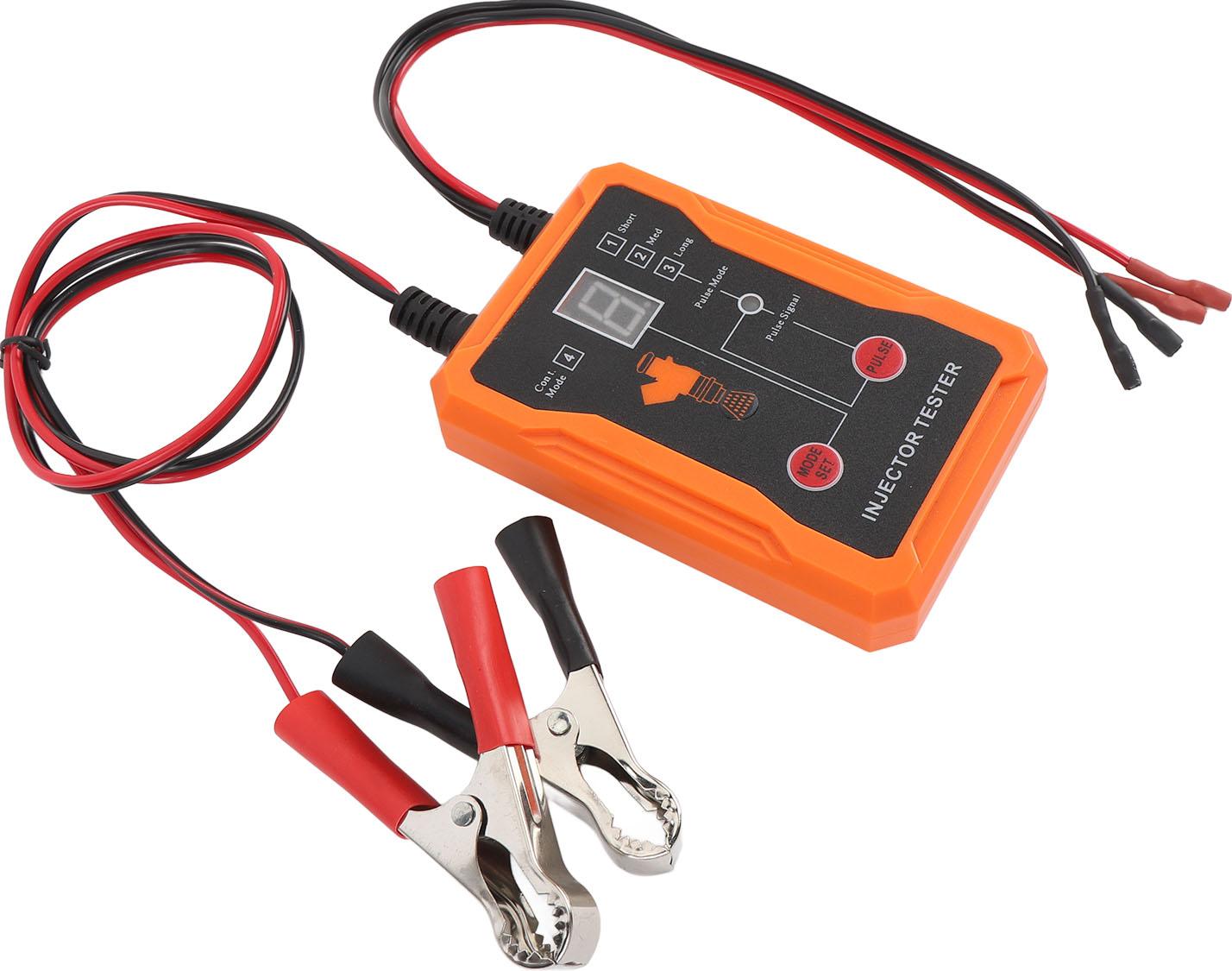 Gistuch Auto-Einspritzdüsen-Tester, 12 V, 4 Pulsmodi, LED-Anzeige, effektive Fehlerbehebung, Motorrad-Düsentest-Set, Orange