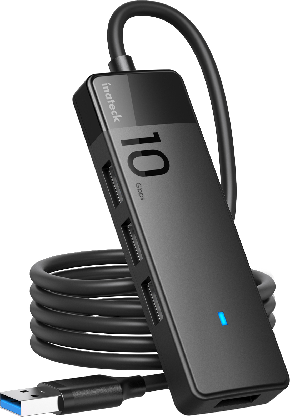 Inateck USB Hub 1m Kabel, 4 USB-A-Anschlüsse USB 3.2 Gen 2