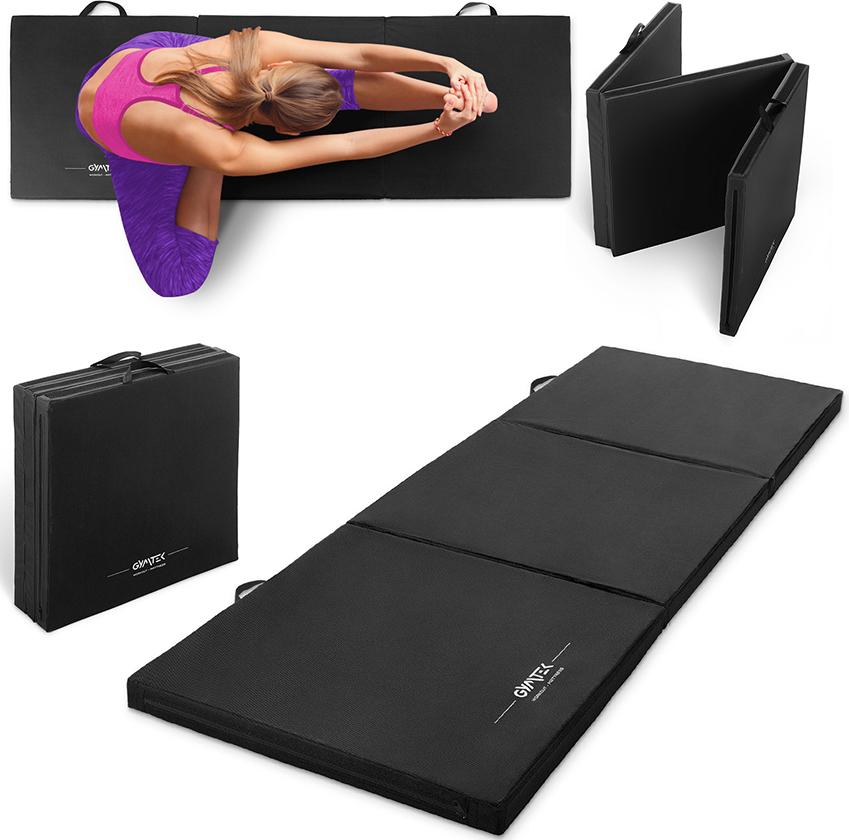 Gymtek® Klappbare Gymnastikmatte Sportmatte Kampfsportmatte Trainingsmatte - 180x60 cm - Gymnastik, Yoga, Judo, Karate, Fitness, Pilates, Kampfsport V328741