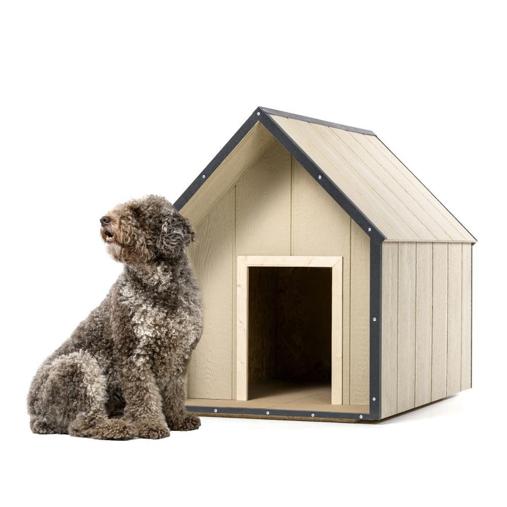 LP SmartSide Hundehütte - 80 x 118 x H94 cm, Größe L – TIMBELA M972-1