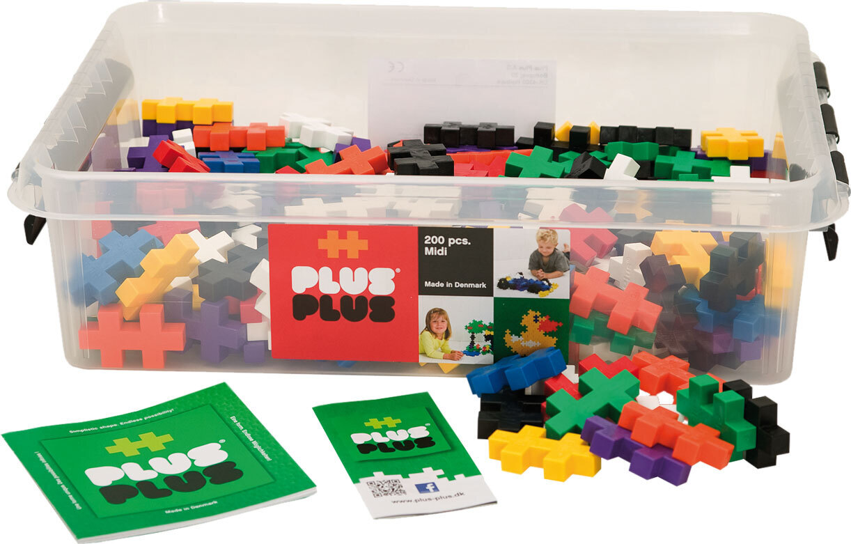 Plus-Plus A/S Plus-Plus-Elemente Grundfarben, 200 Elemente 03232