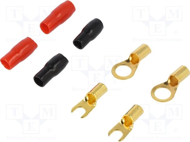 TNE 1x Terminal: terminal set insulated black,red crimped,on cable TERMINAL-SET-8GA P _1GH_TERMINAL-SET-8GA