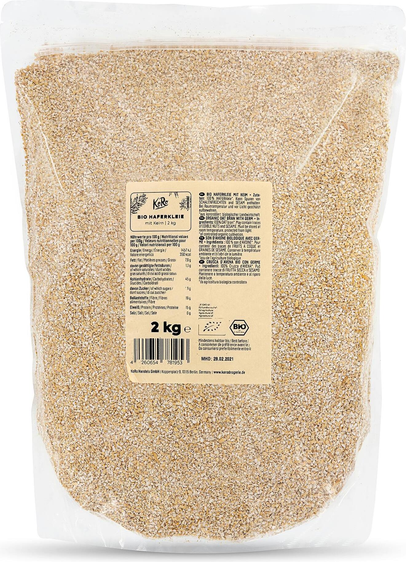 KoRo |Haferkleie mit Keim 2 kg KLEIE_001