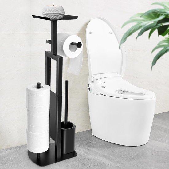 OEM Toiletrolhalter aus Edelstahl, stehend mit Toilettenbürste - Toilettenhalter mit Box für feuchte Papiertücher, Toilettenhalter mit Toilettenbürste, stehender Toilettenset für Toilettenpapier und Toilettenbürste 2026