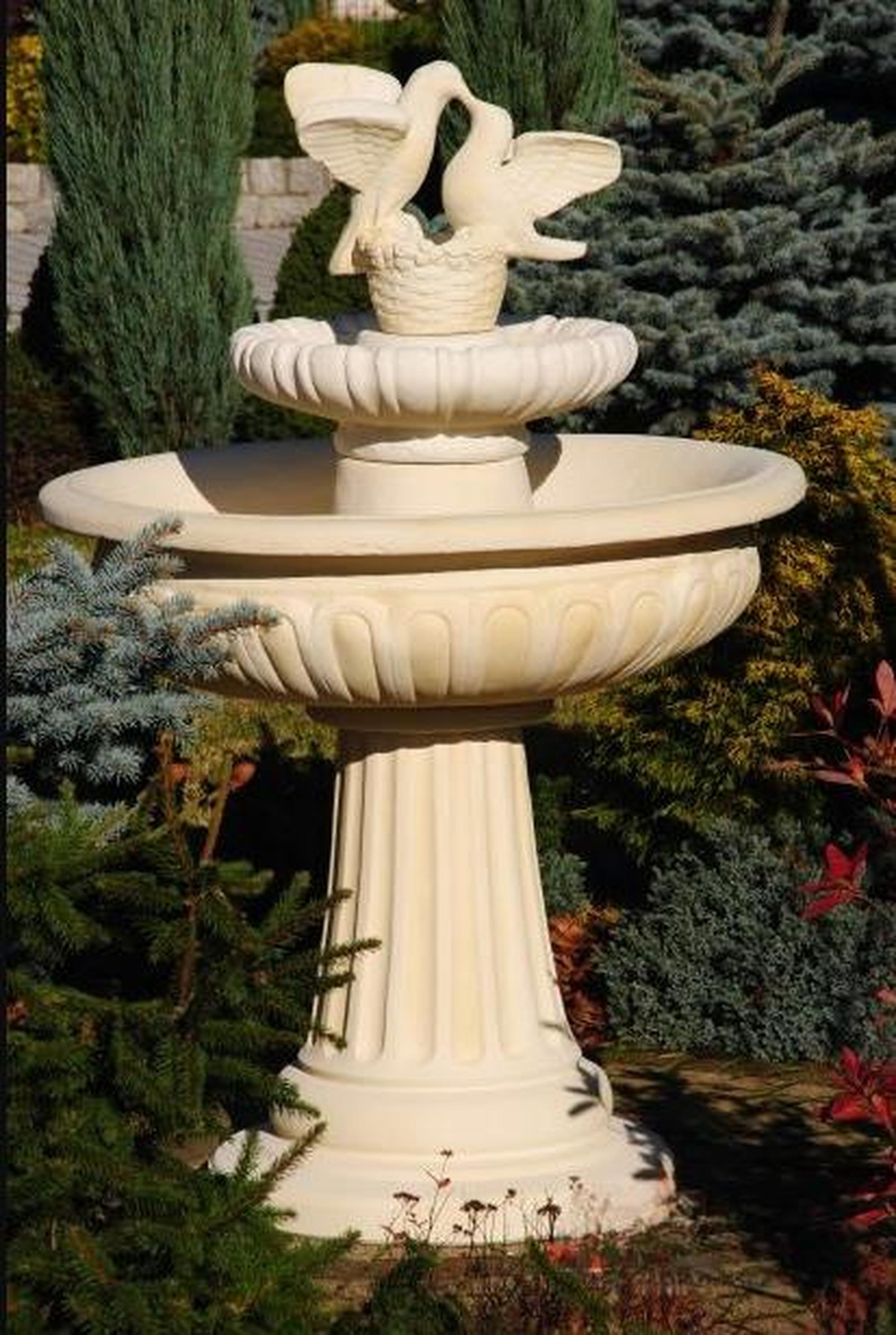 Springbrunnen Froschbrunnen Brunnen Steinbrunnen Gartenbrunnen Fontaine 127cm