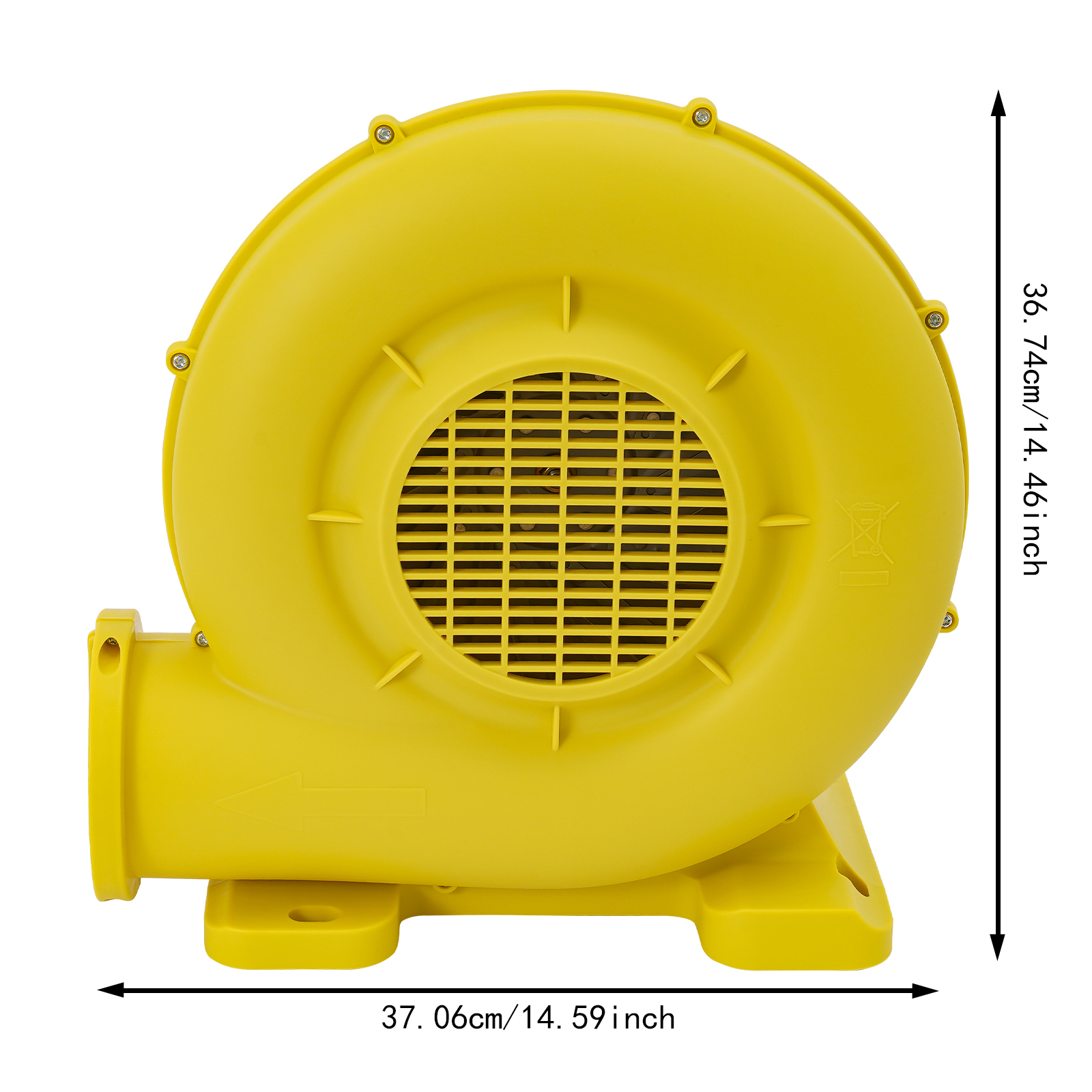 GreatDEshop2021 Gebläse, Abluftgebläse Druckgebläse Elektrisch Lüfter gebläse für Hüpfburg, Wasserrutsche, Aufblasbare Hüpfburgen(750W) BI-HS1696-971EU-WL
