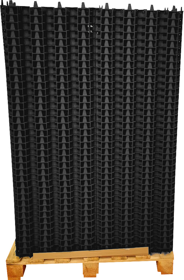 FORTENA Paddockplatte 208 Stück Rasengitter aus Kunststoff grün ode schwarz 60x40x4cm Rasengitterplatten Rasenwaben Bodenwaben Paddockplatten Schwarz PAL.KR.OGR.CZRN.60.40.4.