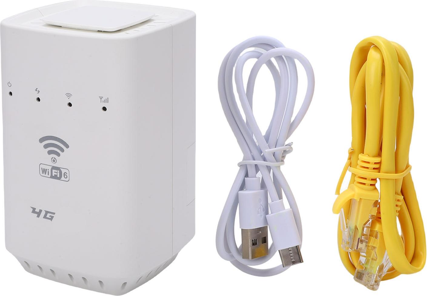 WiFi 6 Bezdrôtový smerovač 4G LTE CPE so slotom na kartu SIM, rozhranie WAN LAN, 300 Mbit/s, prenosný hotspot, napájanie typu C