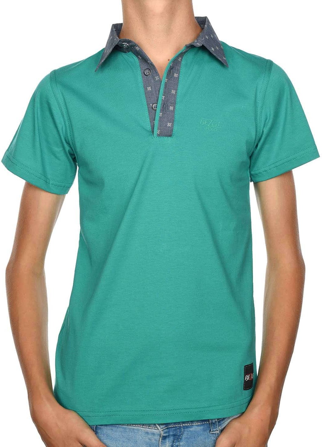 BEZLIT Jungen Polo Shirt mit Kontrastfarben Grün 110 30093-068