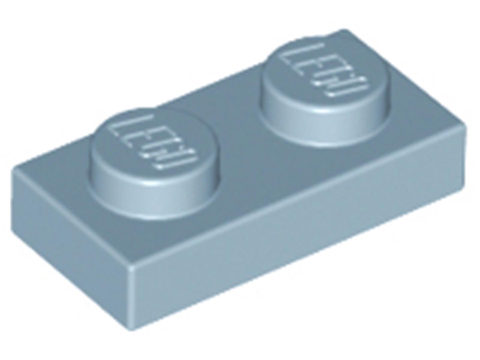 Lego® 100x 1x2 dosky 3023 - Doska Sandblau - Piesočná modrá