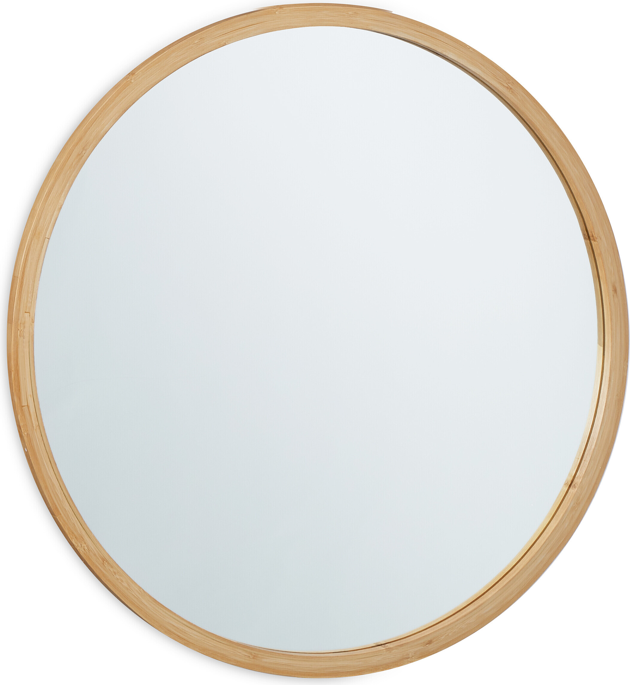 Relaxdays Specchio Da Parete Con Mensola In Bambù E MDF – 49.5x34.5 Cm, Marrone Chiaro/grigio, Con Gancio, Per Bagno E Ingresso