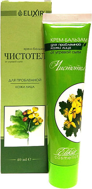 ELIXIR Creme mit Schöllkraut für fettige, zu Akne neigende Haut 40 ml (Ukraine)
