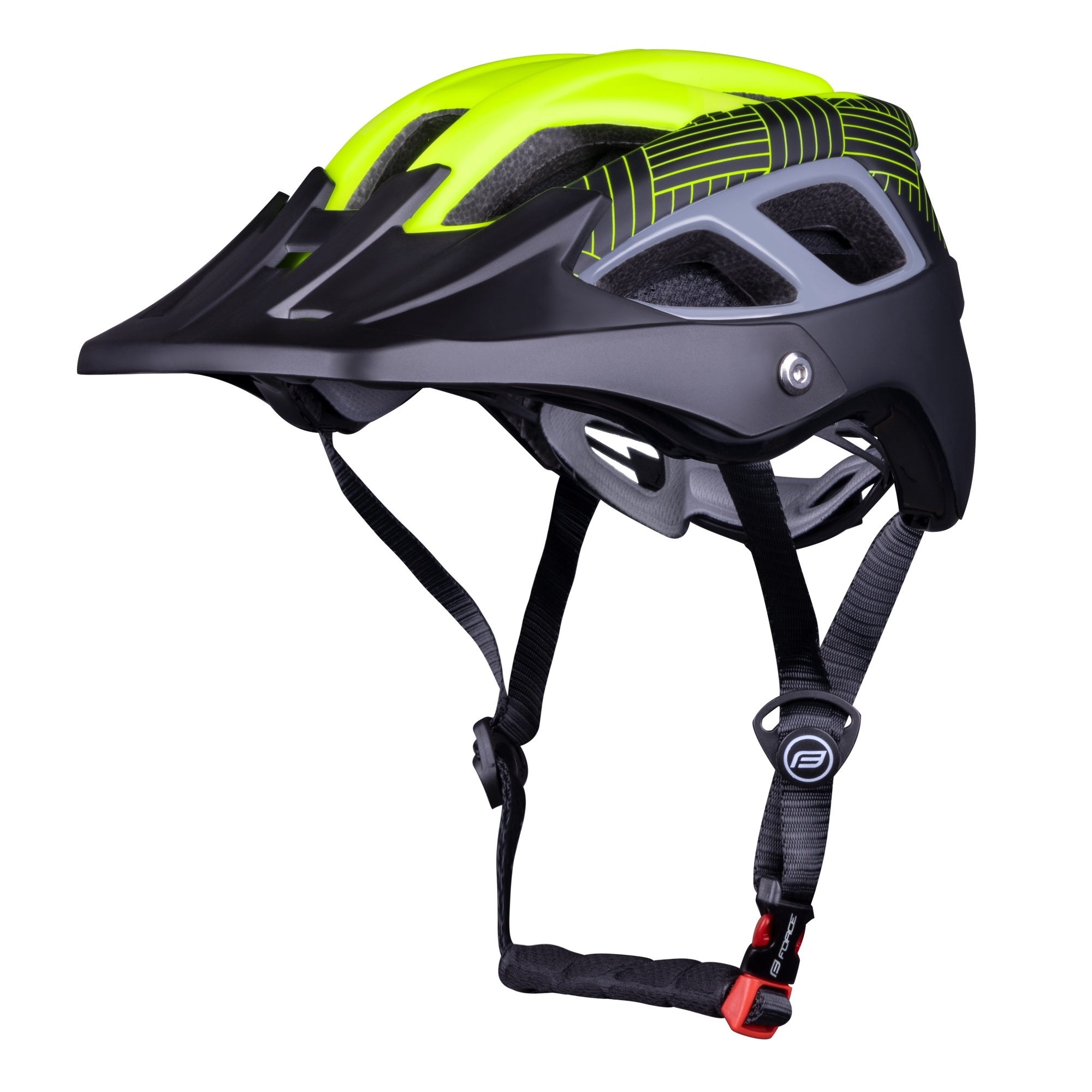 Helm FORCE AVES MTB matt schwarz plus Gelb S-M %%% 90299905
