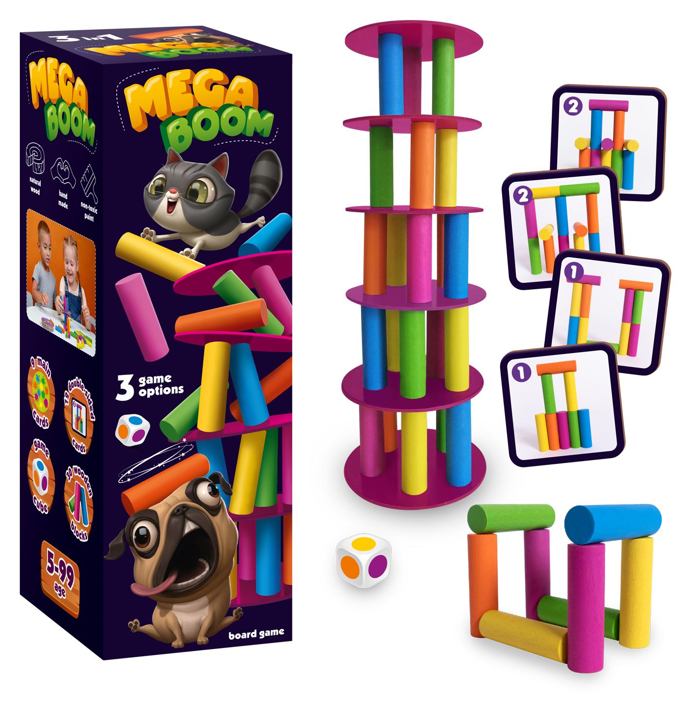 Lernspiel Mega Boom Tower Bau-Aufgabenkarten Roter Kafer RW2020