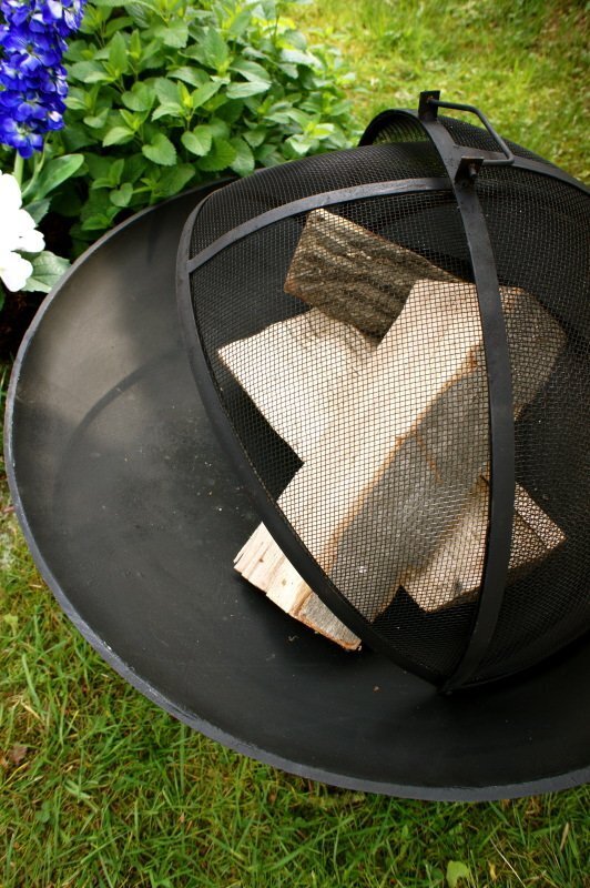 Antikas Funkenschutz - Haube f Feuerschale, Spritzschutz für Lagerfeuer gegen Funkenflug