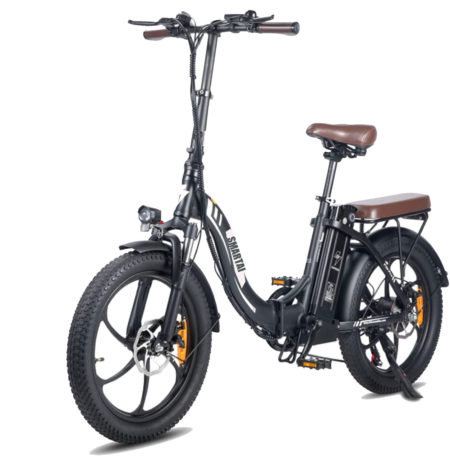20 palcový skladací elektrický bicykel Skladací bicykel 20 * 3.0 Fat Tire Folding Mountain Bike Black