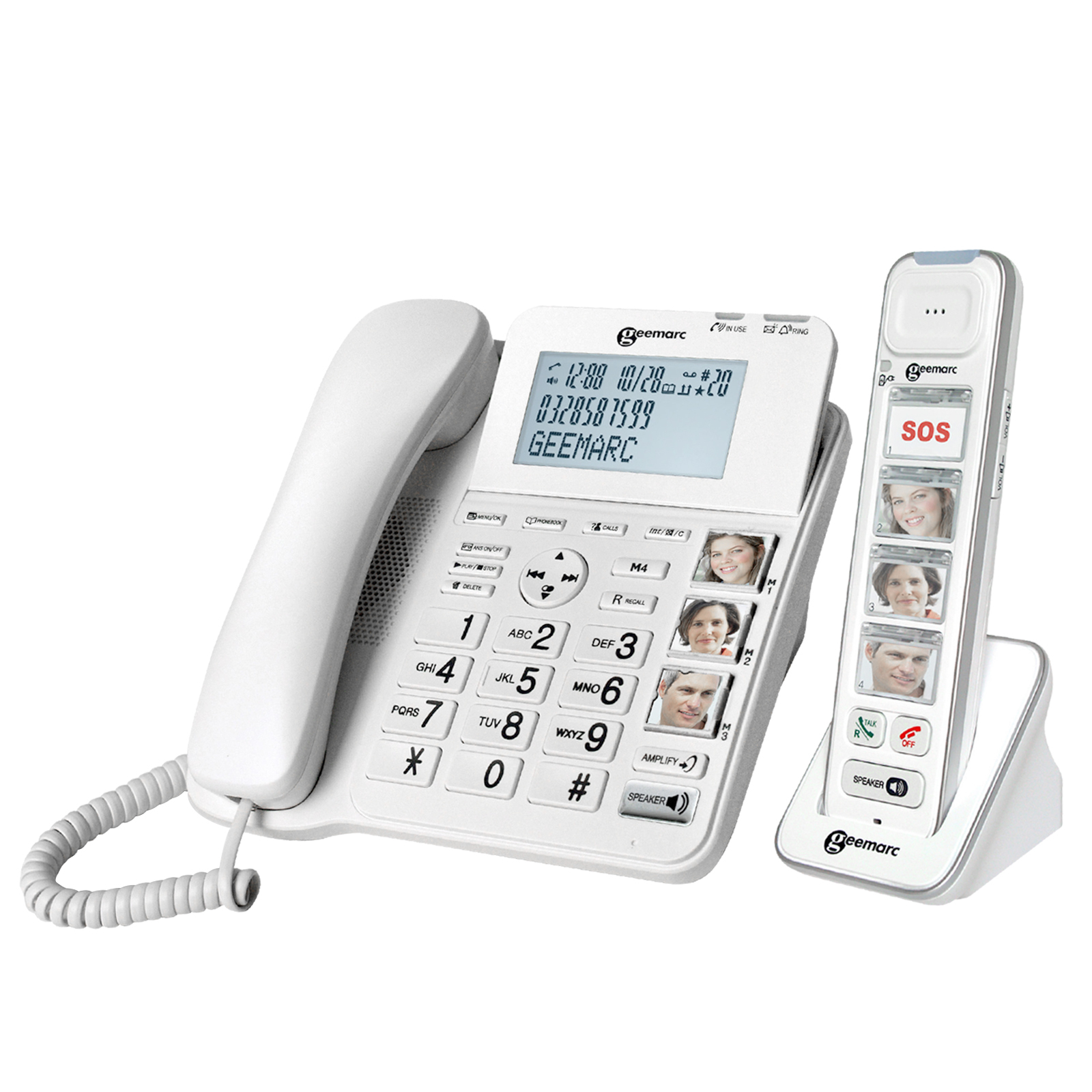 Geemarc AMPLIDECT COMBI-PHOTO 295 Schnurgebundenes Seniorentelefon Anrufbeantworter - Anrufbeantworter
