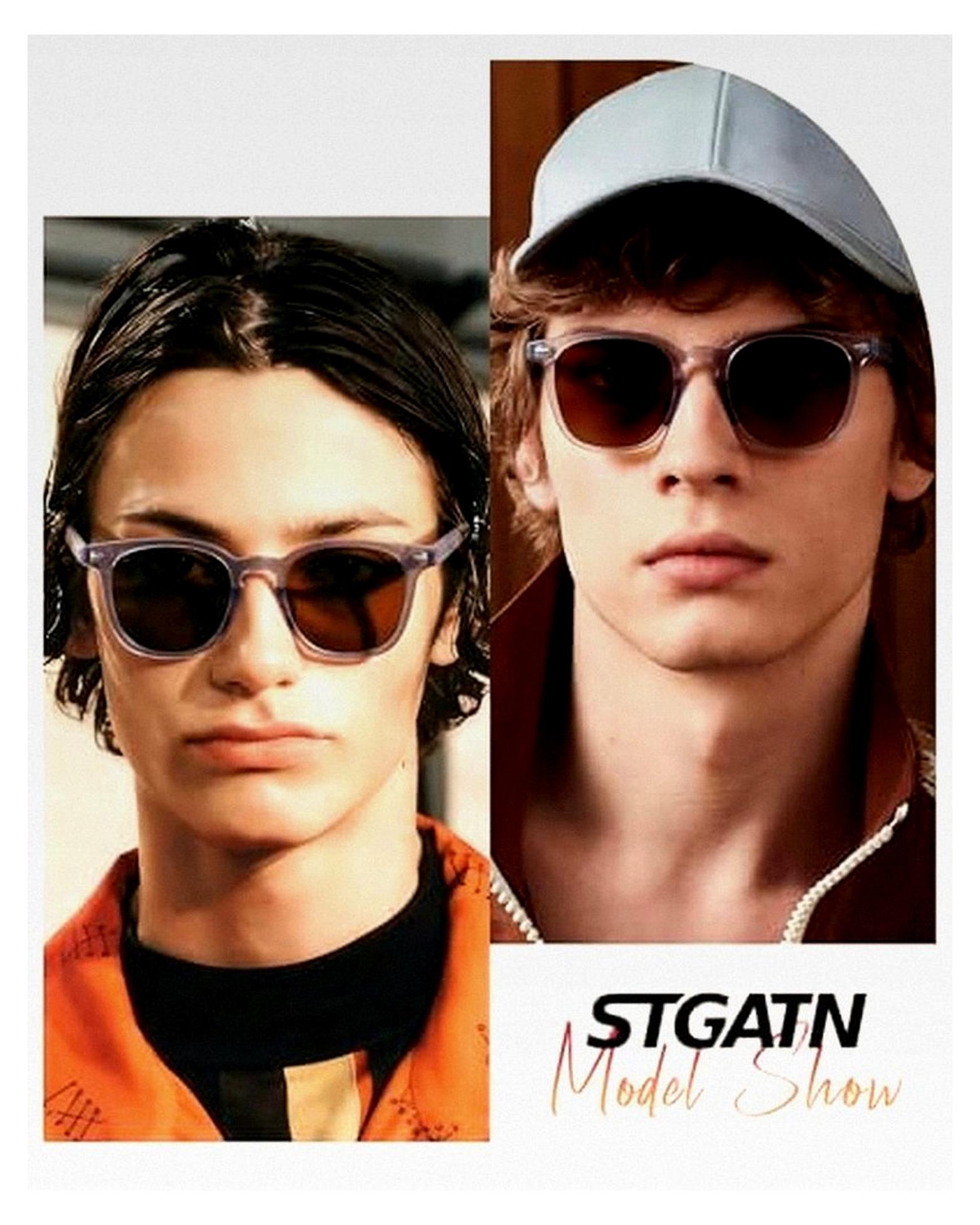 Markenlos Retro Sonnenbrille für Herren – Quadratische Brille mit UV400-Schutz