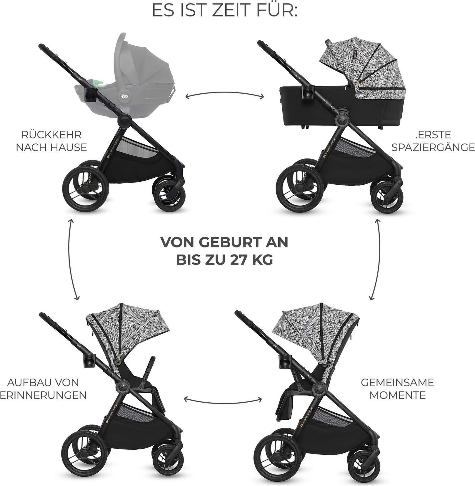 Kinderkraft Kinderwagen 2in1 Nea / Kombikinderwagen, Kinderkraft:Lunar Black