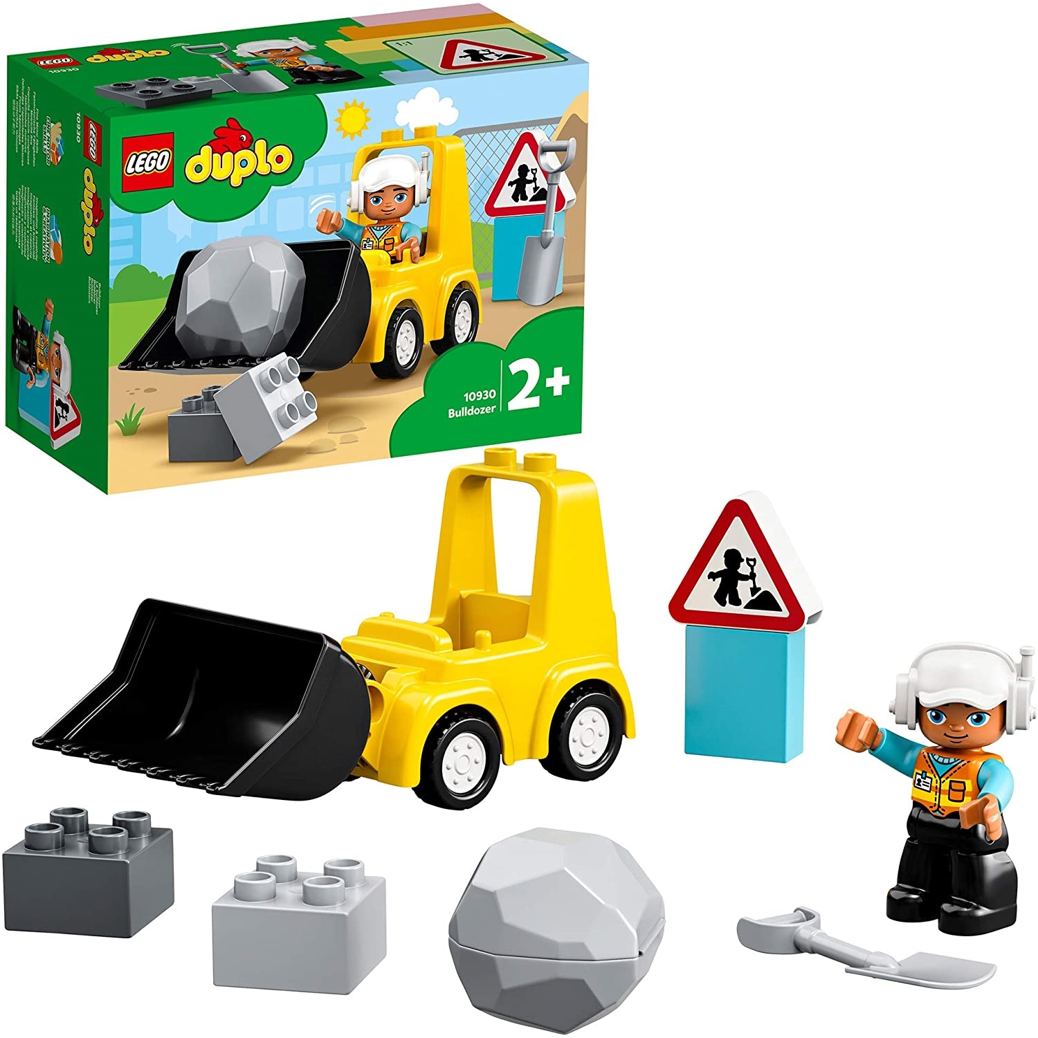 Stavebnica LEGO DUPLO Buldozér 10930, sada mini buldozéra; funk?ná konštruk?ná hra?ka pre deti vo veku od 2 rokov (10 dielov)