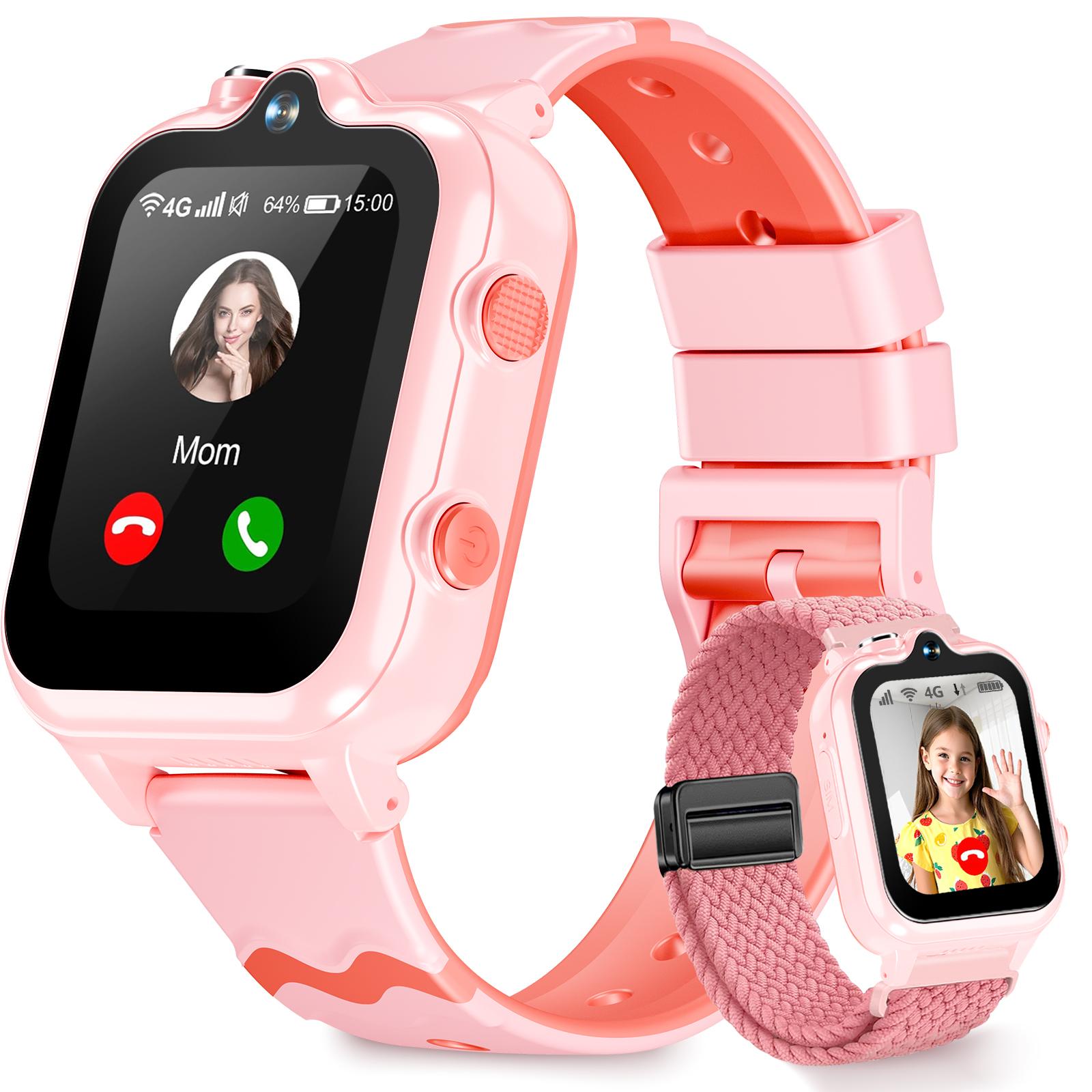 Ralio Smartwatch Kinder, mit GPS und Telefonfunktionen 4G WiFi Kinder Smartwatch, 2 Kameras, Abdichtung, SOS-Schulmodell KinderUhr