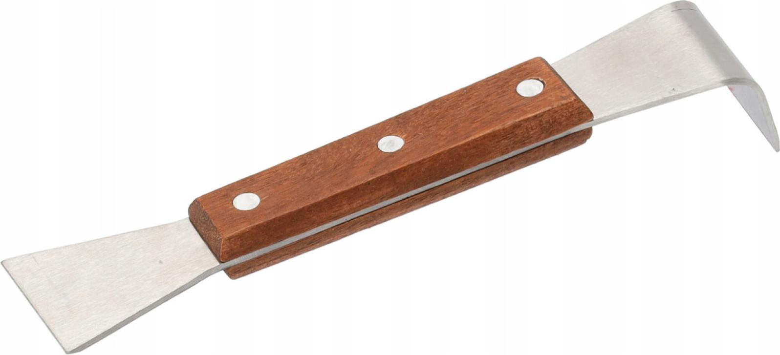 Alcofermbrew Edelstahl Imkerwerkzeug mit Holzgriff 20 cm – Edelstahl Stockmeißel, Imkerwerkzeug mit Holzgriff und Rahmenhaken
