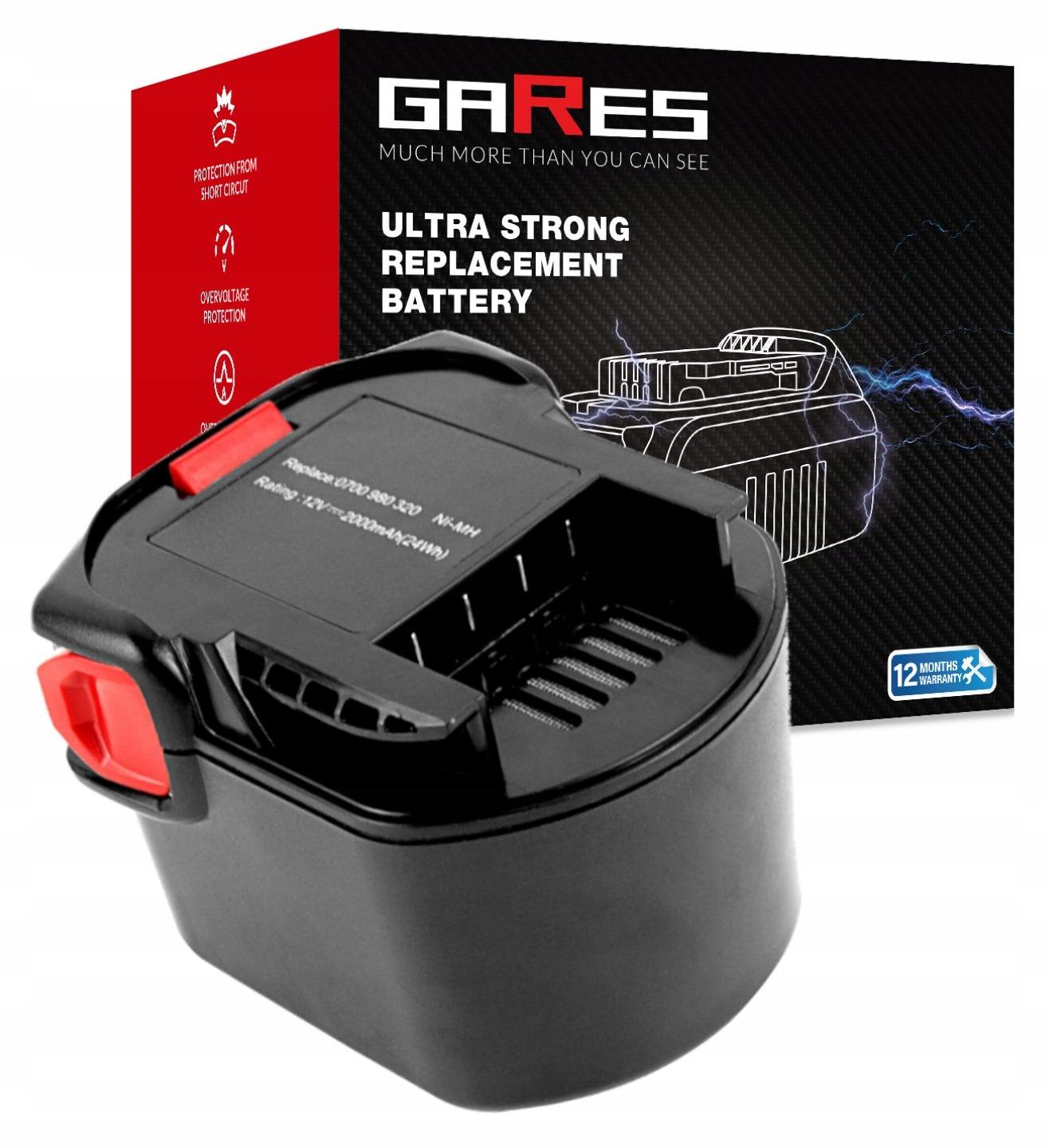 Gares Akkupack zum Zellentausch für AEG BS 12X-R | 12 V 2 Ah Inny | Ersatz-Zellenpack für Werkzeugakkus | Profi-Qualität Gares® E002-AE12202N-PL-27