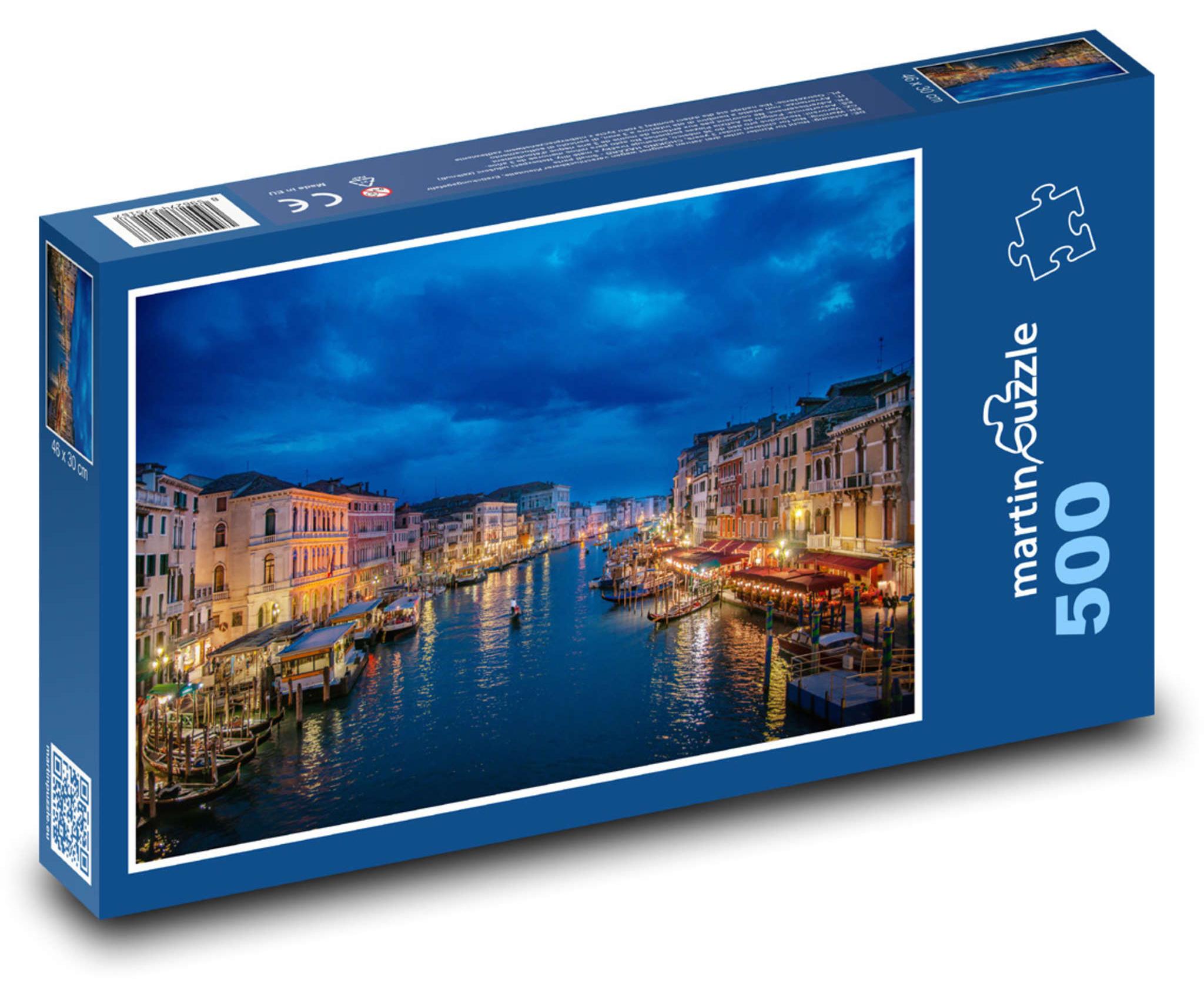 MCprint martinpuzzle - Puzzle 500 Teile - Canal Grande - Wasserstraße, Abend