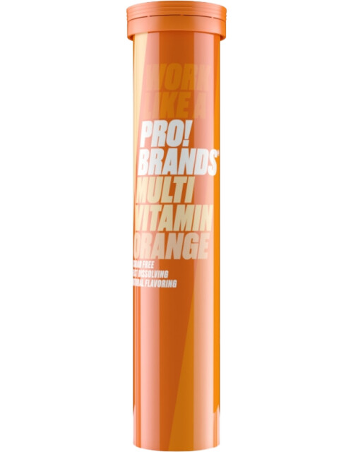 FCB - PRO!BRANDS Multivitamin 20 tablets orange / Multivitamine / Multivitaminpräparat in Form von Brausetabletten mit Orangengeschmack