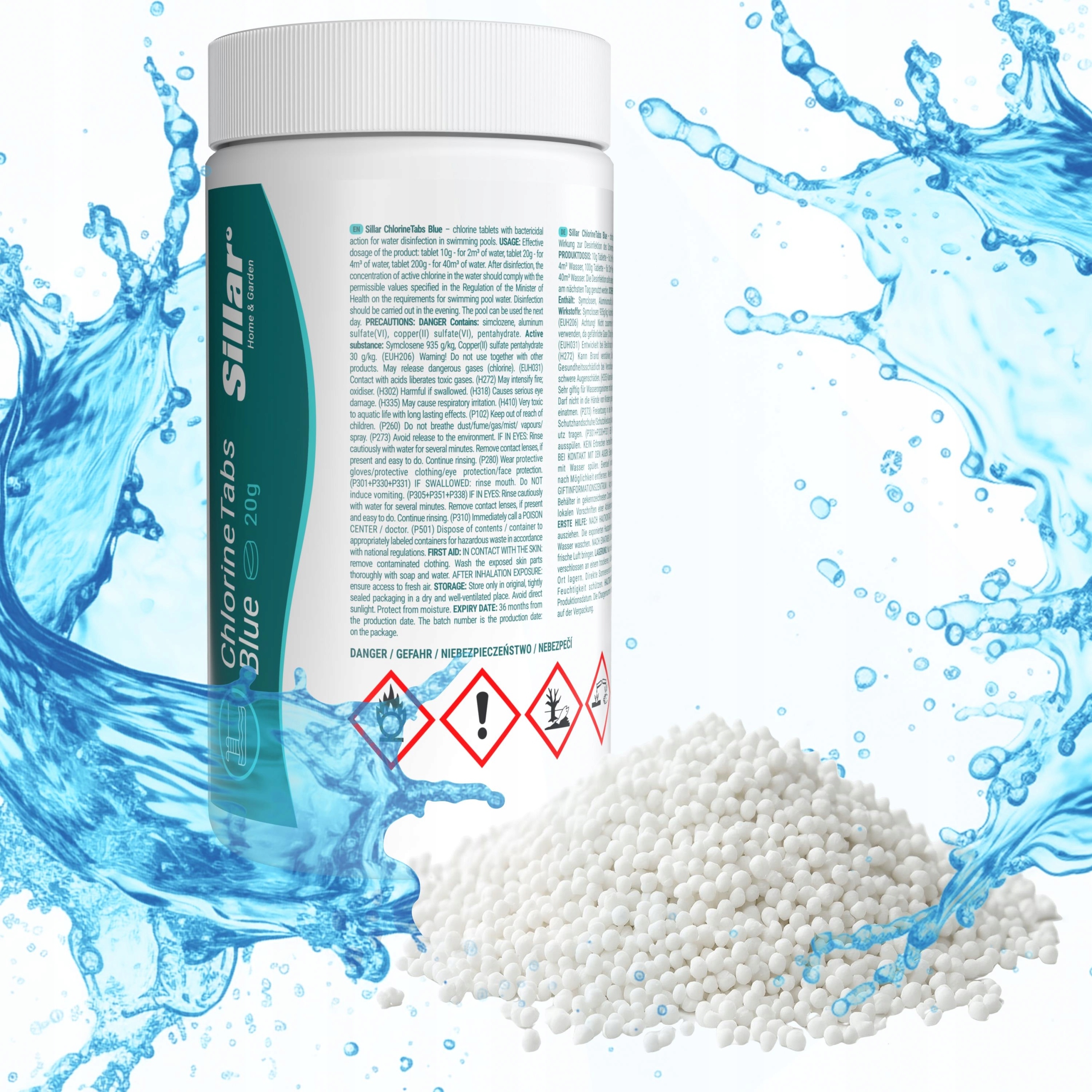 Sillar Chlorgranulat 1kg – Pool Schockchlor Granulat für Schwimmbad Wasserpflege SIL2245-1