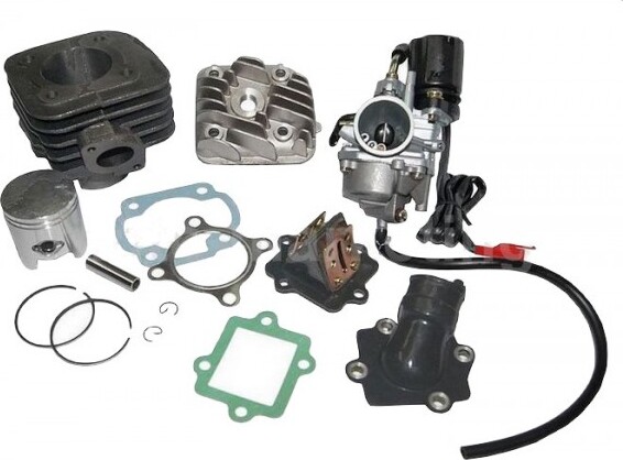 Untimero 50ccm Zylinder KIT Kopf VERGASER KOMPLETT für Generic IDEO 50 Zylinderkit