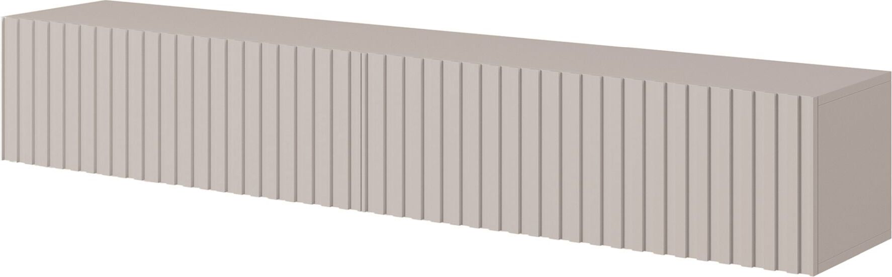 Selsey Telire - TV-Hängeboard, greige mit Lamellenfront, 175 cm