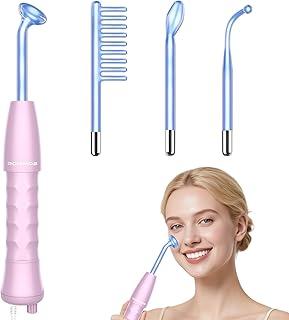 Akhan Hochfrequenzstab Gesicht, ROMMQB Argon und Neon-Hauttherapiegerät mit 4 Blauen Lichtröhren, Professionelles Hochfrequenzgerät für Haarwuchs, Akneentfernung, Home Hochfrequenz gerat 174865898