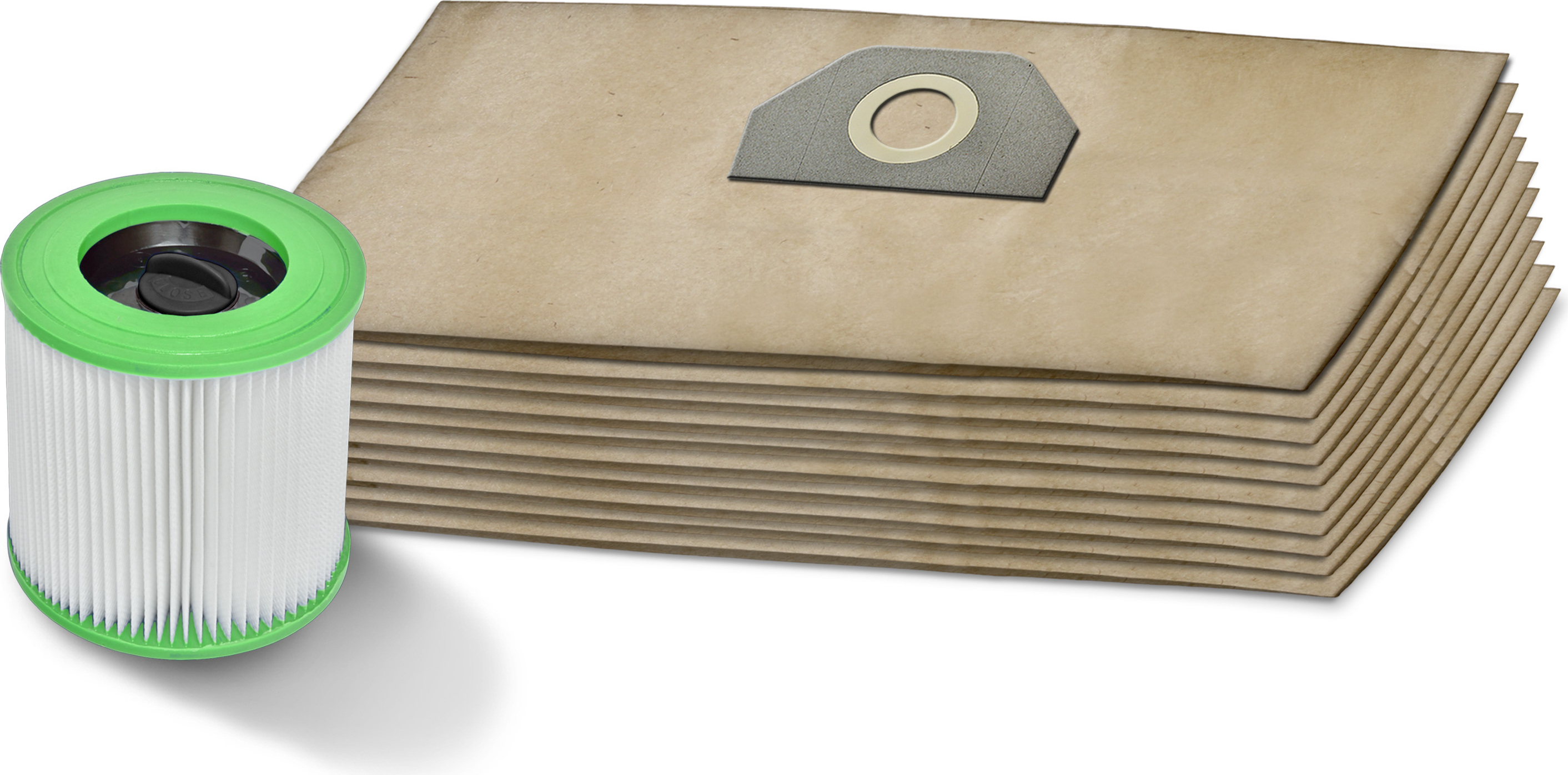 10 Staubsaugerbeutel Passend Für Kärcher 2501, 2601, 3001, NT 181, SE 3001, WD2500M & Puzzi 90 – Hochwertige Papierbeutel Für Trockensauger