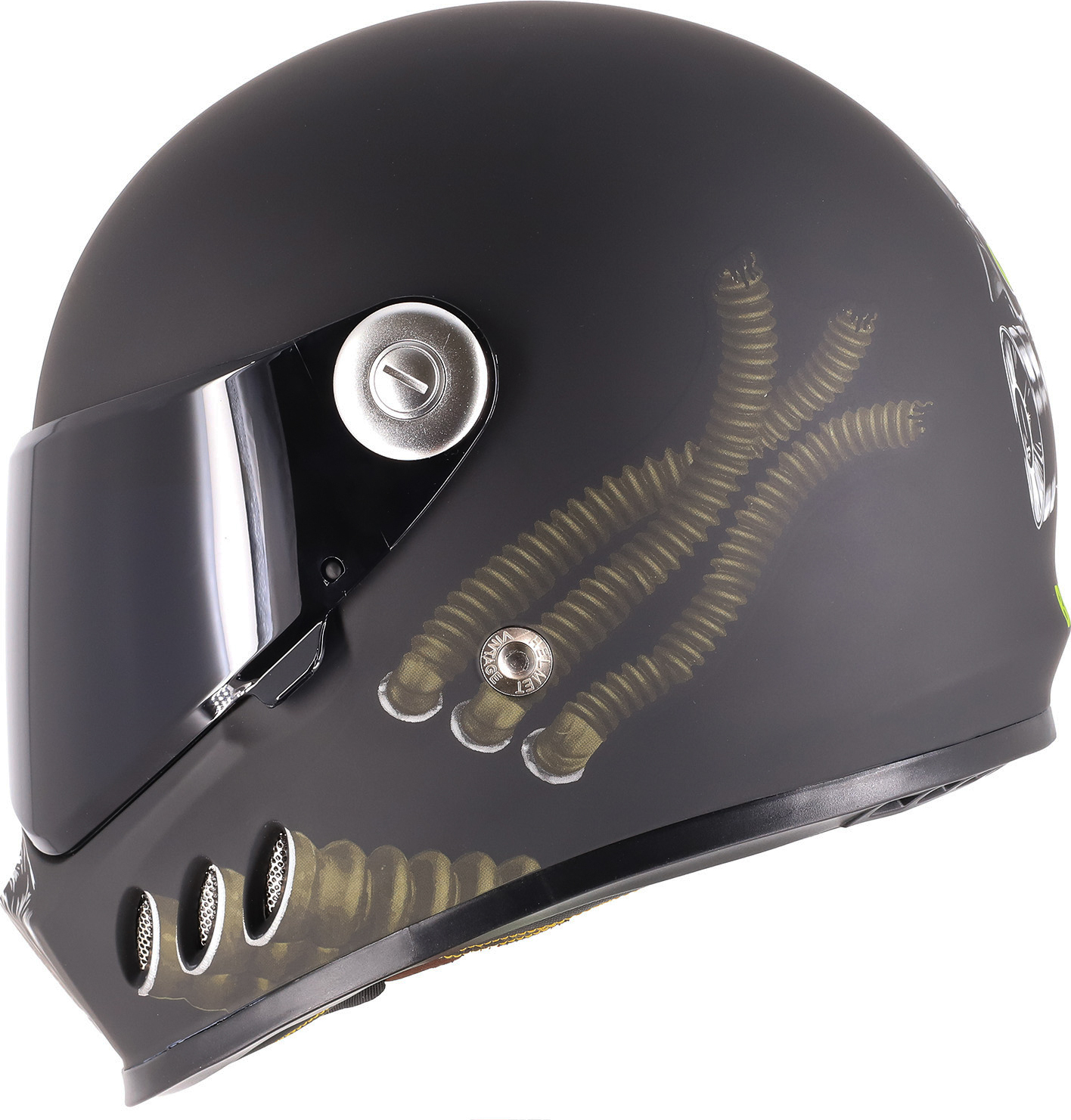 Broken Head Gasman Motorradhelm + Schwarzes Visier : XS (53-54 cm) Größe: XS (53-54 cm)