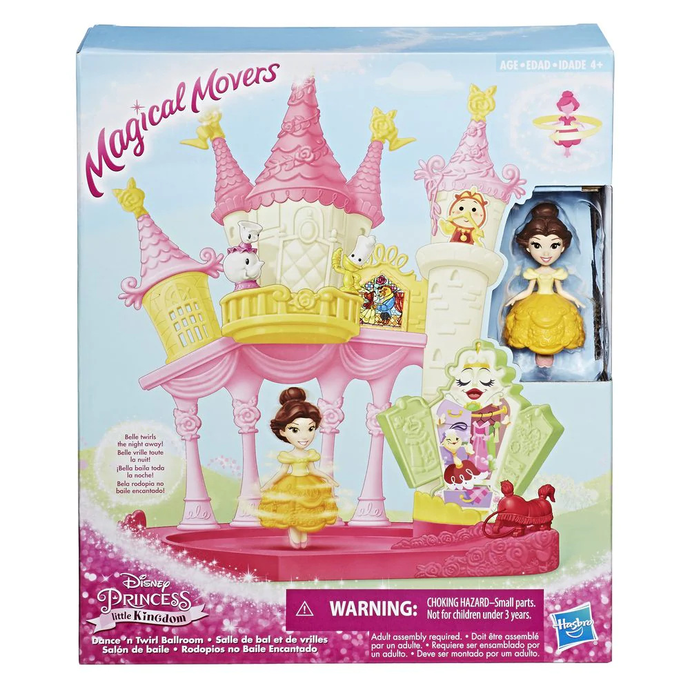 Hasbro Belle Disney Prinzessin Little Kingdom magische Umzugsunternehmen Spielzeug neu Tanz Wirbel Ballsaal 80121