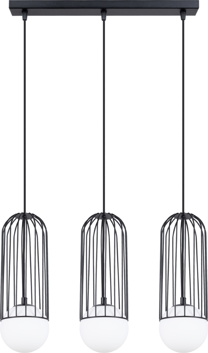 Pendelleuchte BRINA 3L Schwarz 3xG9 8W Stahl 115x12x54cm Sollux Lighting