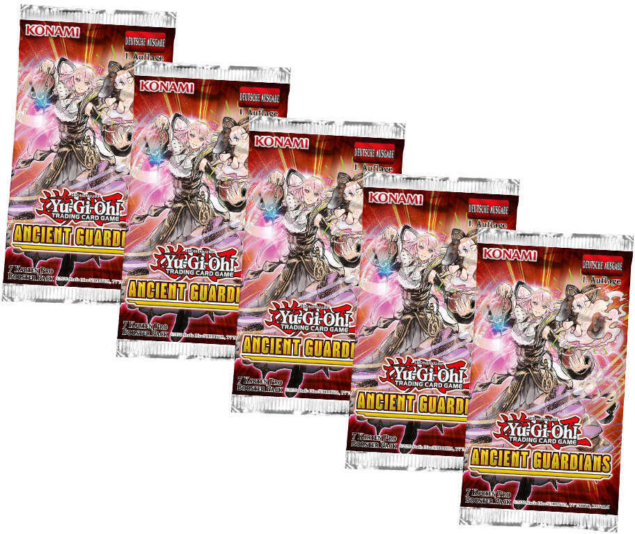 Konami YuGiOh! Ancient Guardians | 5 Booster | DEUTSCHE Ausgabe | Yu-Gi-Oh Karten