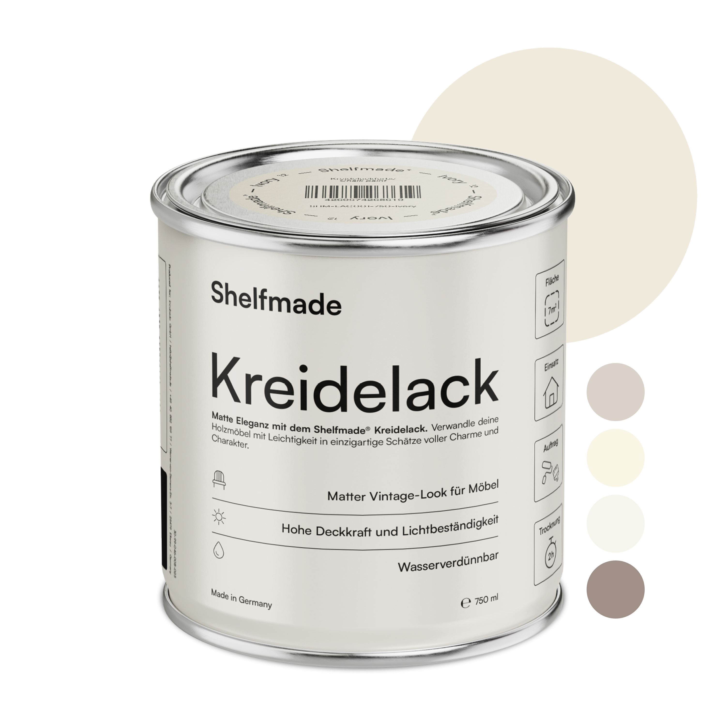 shelfmade Kreidefarbe Möbel Shabby Chic Holzlack DIY - Chalk Paint matter Look