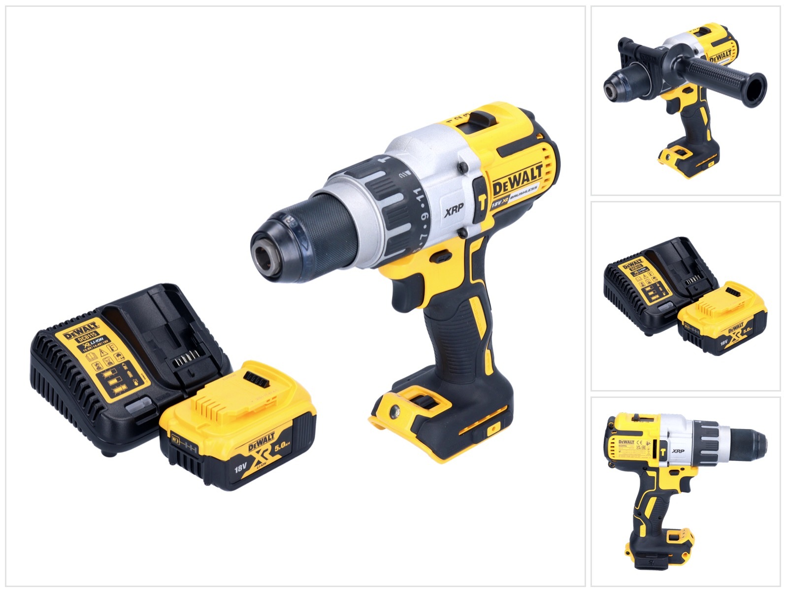 Akumulátorová príklepová vŕtačka DeWalt DCD 996 P1 18 V 95 Nm + 1x akumulátor 5,0 Ah + nabíjačka