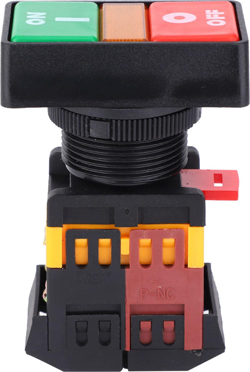 TWO TREES PPBB-30N Doppel-Drucktaster Schalter mit LED Licht Ein Aus Momentanschalter (380VAC)