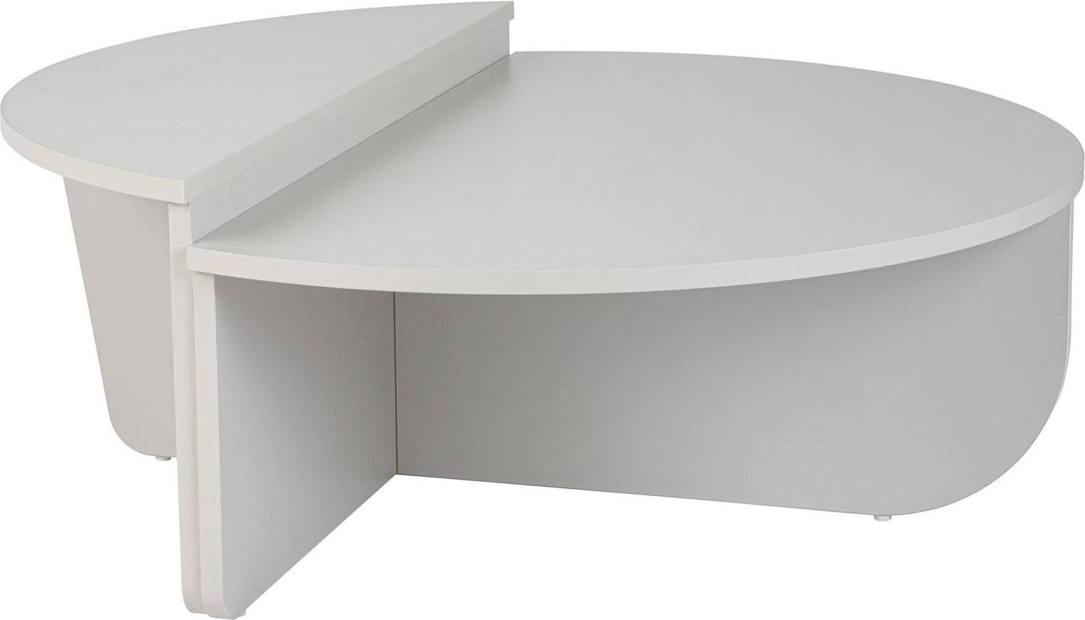 Dmora Couchtisch Feglino 90x60x35 cm Grau Ovalform