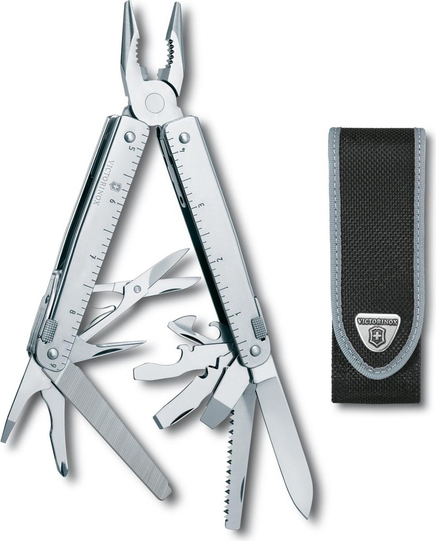 Victorinox Swiss Army Victorinox Swiss Tool X Taschen-Multitool Zange 23 Werkzeuge Grau 3.0327.N