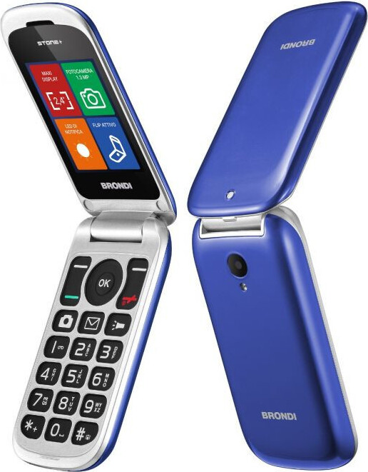 Brondi Stone+ Základný mobilný telefón Dual SIM Modrý 2,4" Fotoaparát 1,3 MP