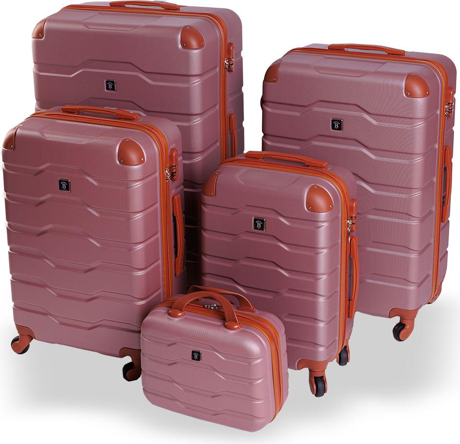 BERTOO Firenze Reisekoffer - rosa Set 5 in 1 FIRENZEROSEGOLD_SET